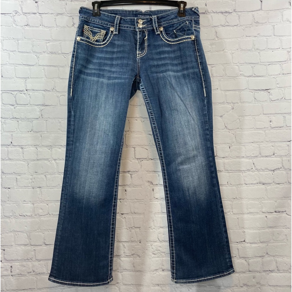 Vigoss New York Bootcut, Embellished Jeans, Size 11/12